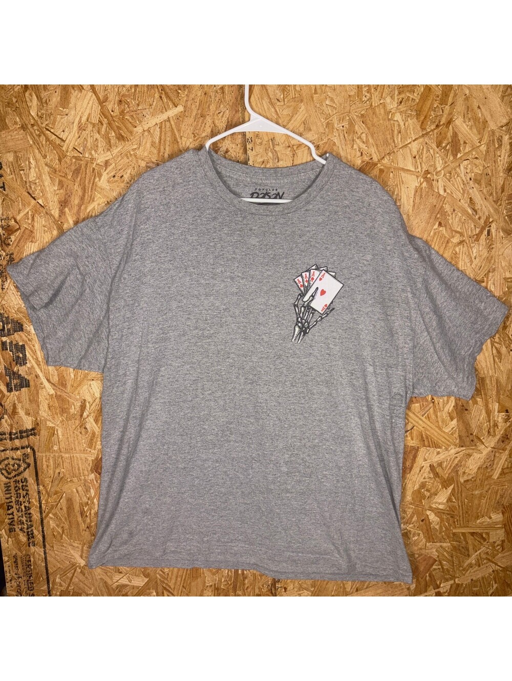 Popular Poison Mens XL Gray Graphic Short Sleeve T Shirt